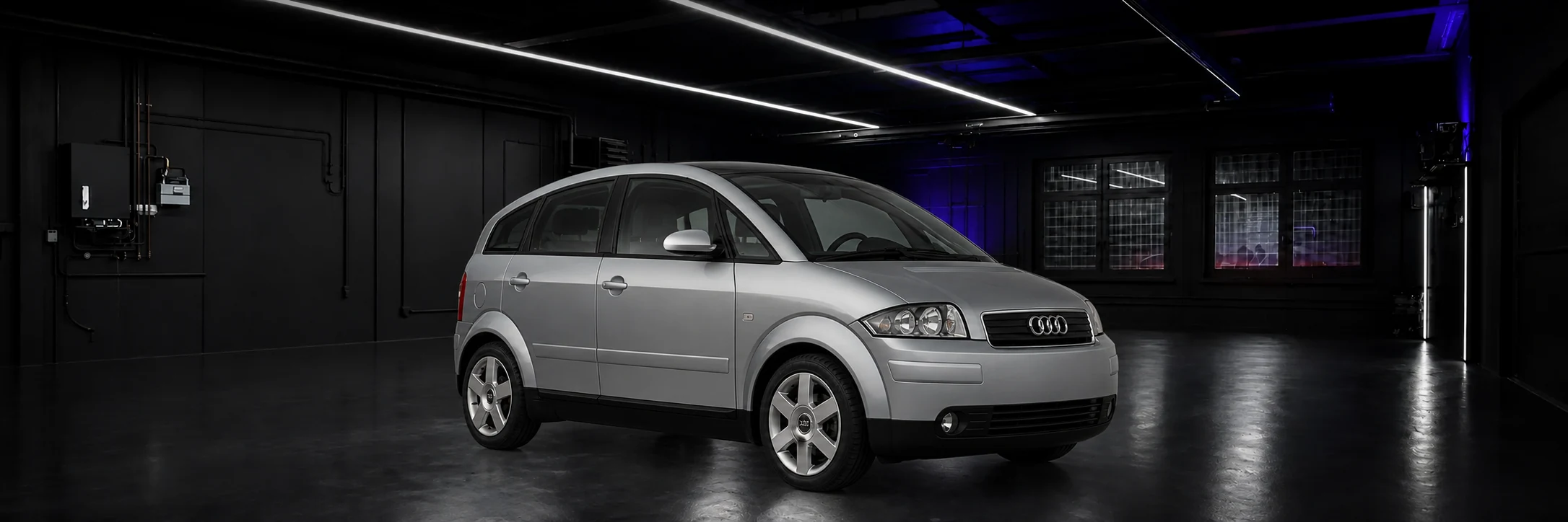 Audi A2 8Z - 1999 - 2005 Chiptuning-Banner mit Hochleistungsmodellen in der ChipMonkeys Halle
