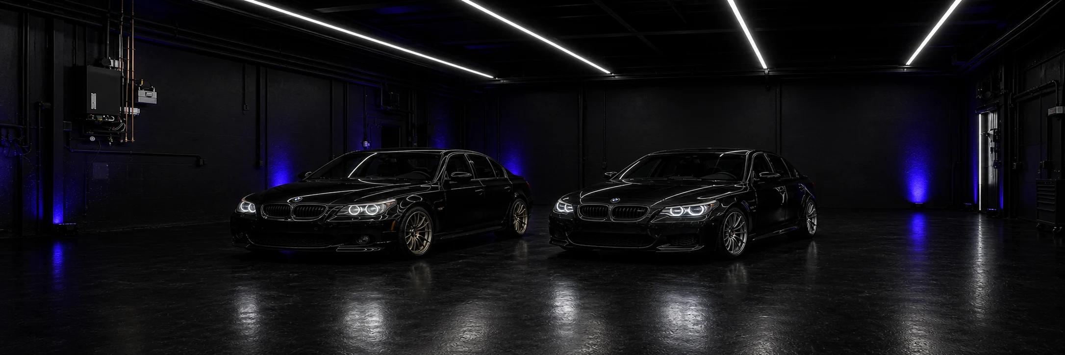 BMW 5er E60/61 - 2003 - 2010 Chiptuning-Banner mit Hochleistungsmodellen in der ChipMonkeys Halle